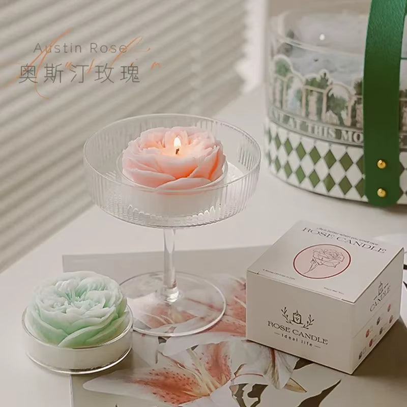 Modern Rose Scented Candles Soybean Wax Qixi Gifts Valentine'S Day Birthday Wedding Home Atmosphere Decorative Candles Gifts