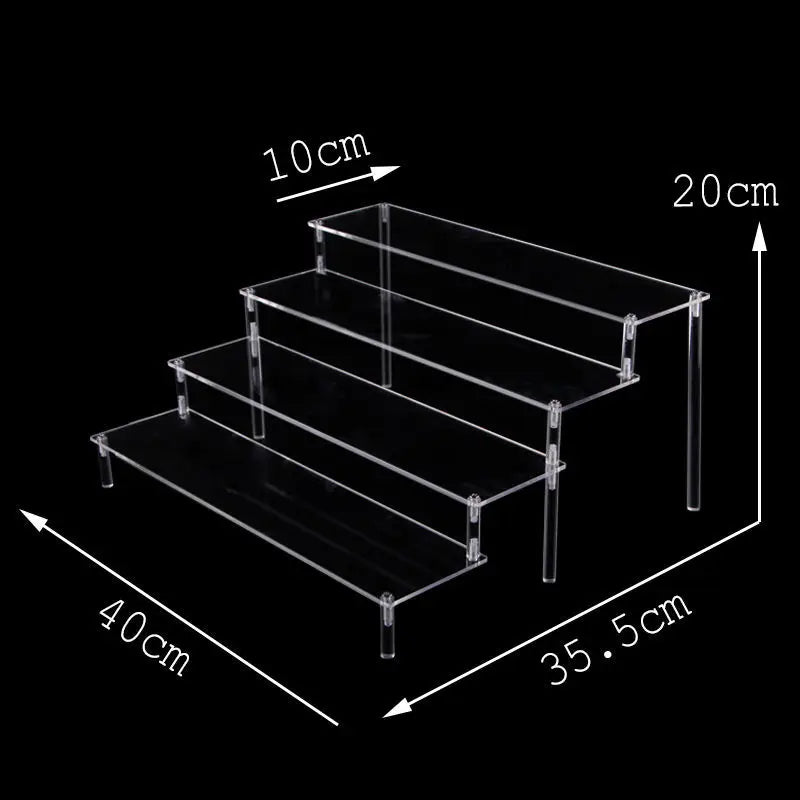 Acrylic Ladder Rack 1-5 Layer Ladder-Shaped Rack Blind Box Dessert Cake Storage Display Rack Perfume Jewelry Riser Display Rack