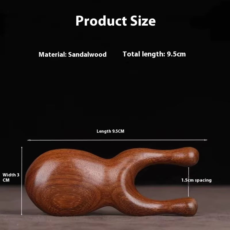 Wooden Gua Sha Facial Tools Head Massager Sandalwood Wood Massage Tool for Face Nose Eye Wood Massage Acupressur Tools