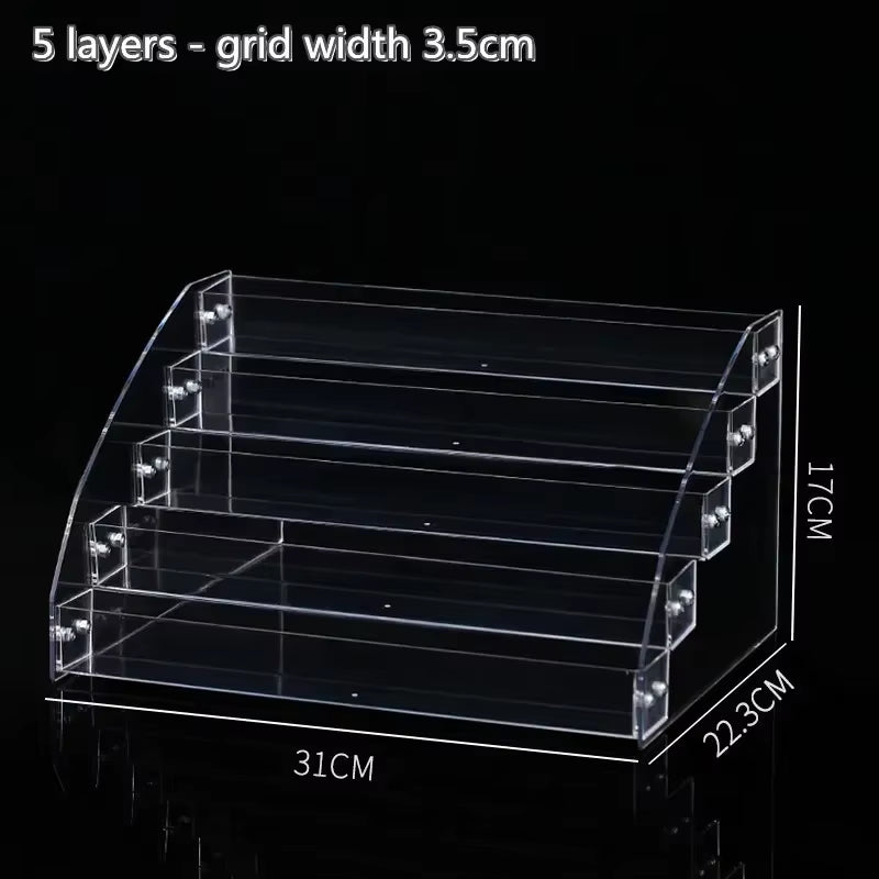 Transparent Acrylic Perfume Display Rack Multi-Layer Nail Polish Storage Rack Ladder Desktop Toy Display Rack Shop Display Tool