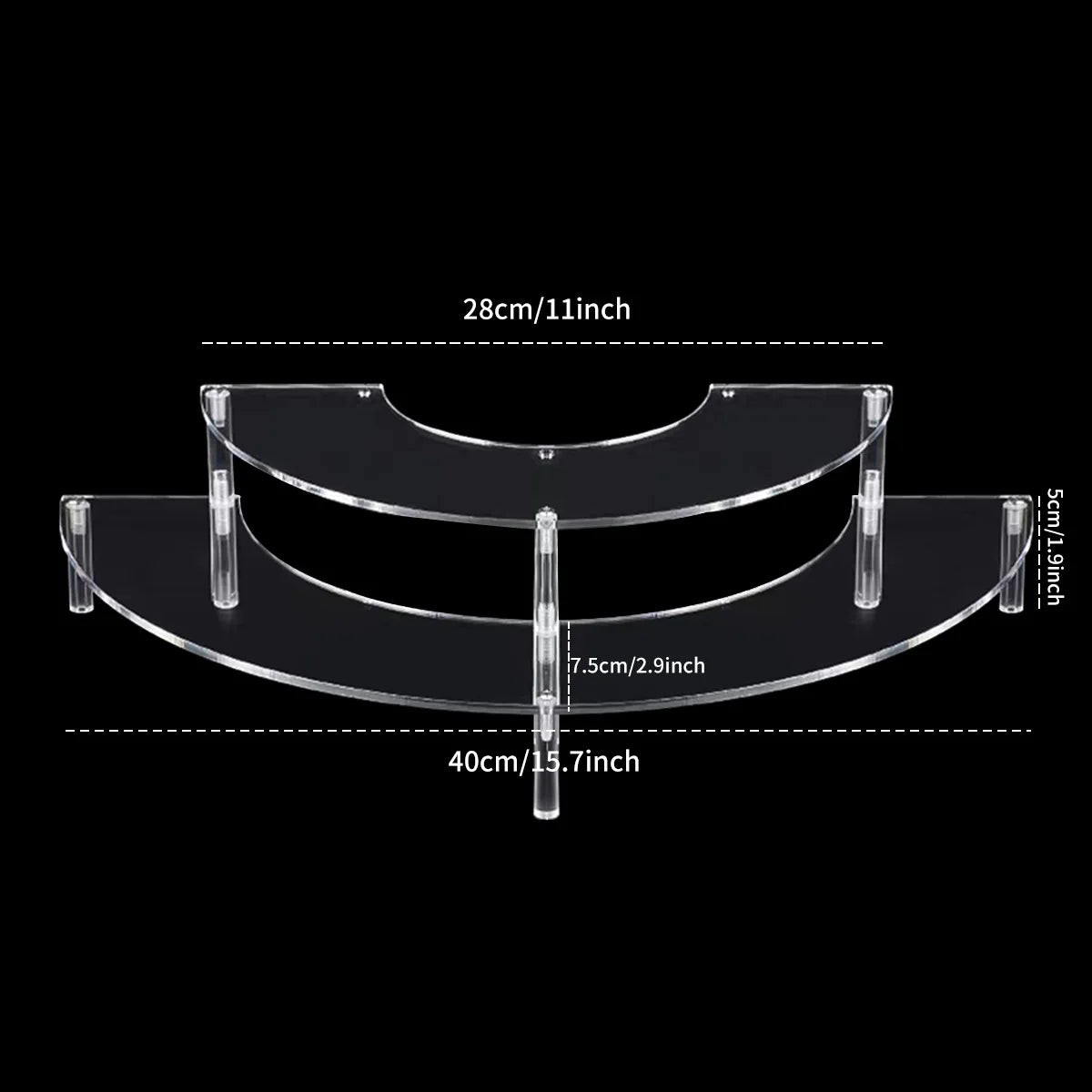Clear Acrylic Display Stand for Anime Figures Cupcake Shelf Organizer Desserts Holder Jewels Display Risers Stand Perfume Stand
