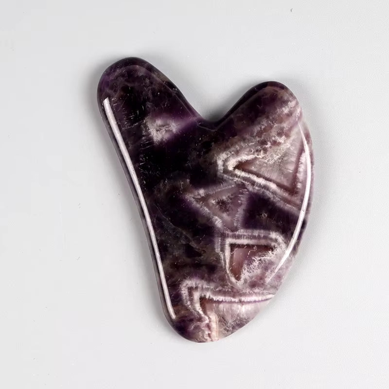 Heart Guasha Stone Face Rose Quartz Jade Massage Tool Chin Nose Lifting Firming Scraping Board Massage Facial Health Care Skin