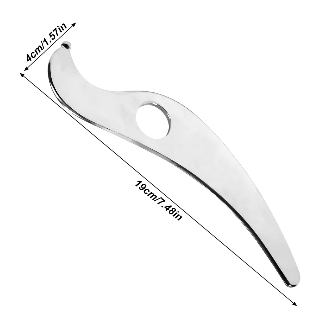 1PC Stainless Steel Muscle Scraper Massage Tool Gua Sha Iastm for Deep Tissue Scraping for Myofascial Release,Muscle Pain Relief