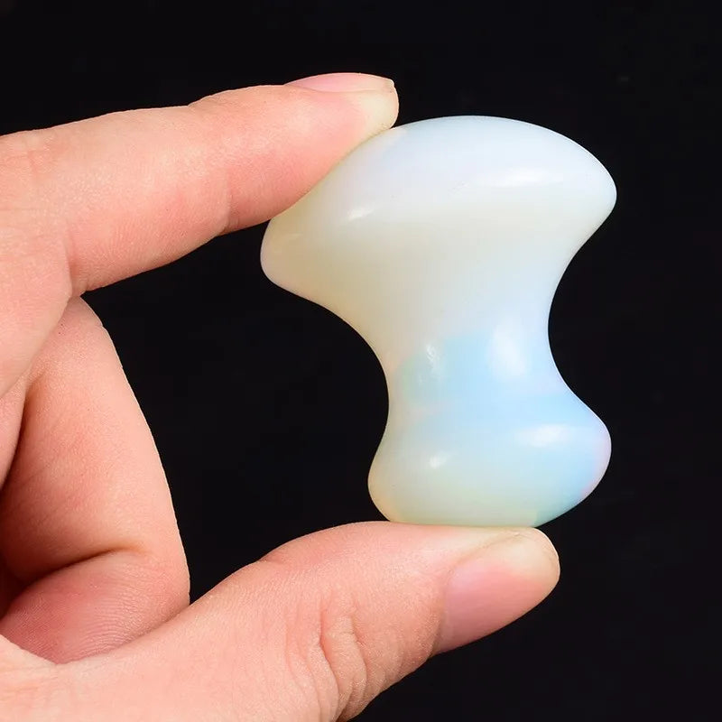 Opalite Mushroom Face Gua Sha Natural Jade Crystal Stone Eye Massager Skin Care Neck Body Scraping Board Beauty Product