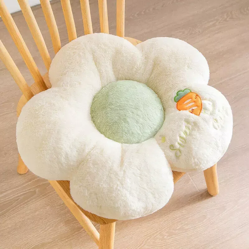 Flower Seat Cushion Window Pink Flower Sit Bedroom Seat Pillow Cute Soft Plush Pillows Girly Room Decor Floor Sofa Cushion
