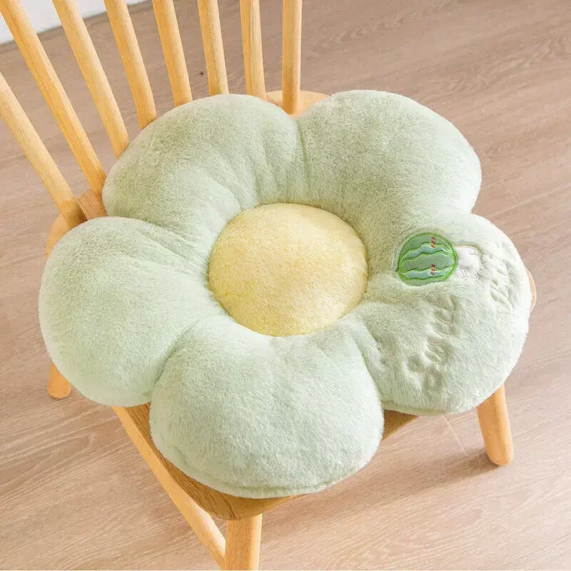 Flower Seat Cushion Window Pink Flower Sit Bedroom Seat Pillow Cute Soft Plush Pillows Girly Room Decor Floor Sofa Cushion