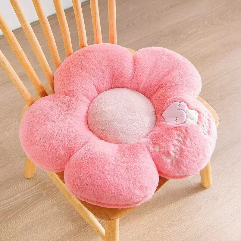 Flower Seat Cushion Window Pink Flower Sit Bedroom Seat Pillow Cute Soft Plush Pillows Girly Room Decor Floor Sofa Cushion