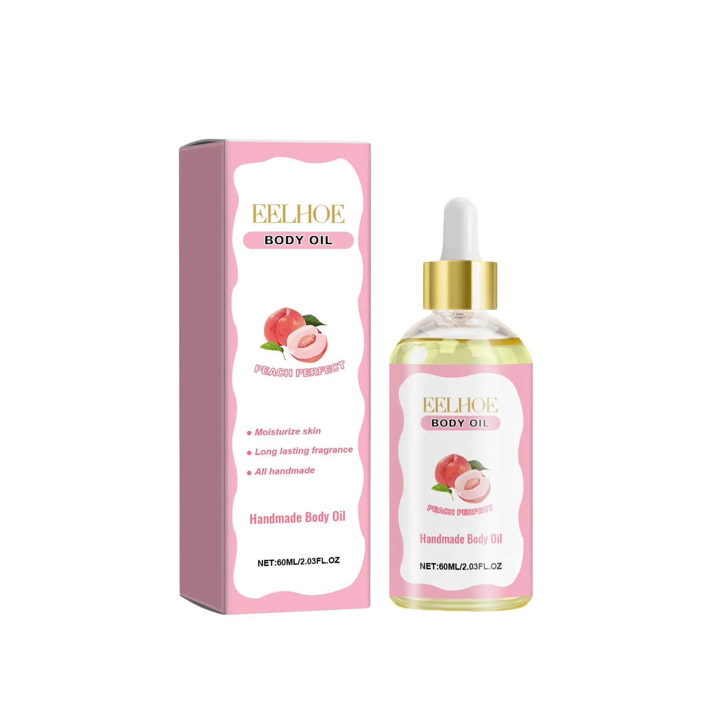 Full Body Massage Oil Improve Skin Dryness Moisturizing Skin Nourishing Body Oil Peach Repair Skin Care Body Shimmer Oil