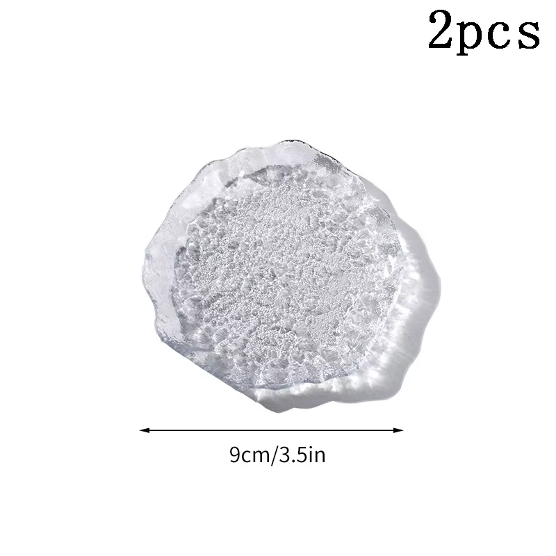Glass Decorative Trays Dinner Plate Transparent Dinner Dish Table Tray Jewels Display Tray Dessert Cake Plates Table Decor