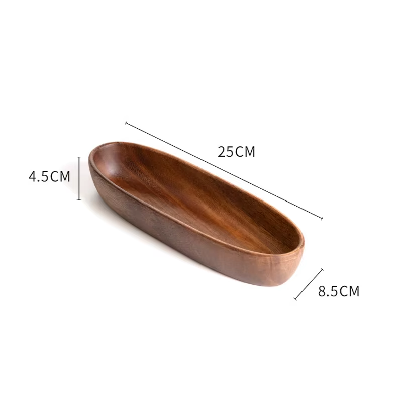 Japanese Wooden Table Tray Simple round Tray Decorative Trays Snack Plate Sundries Display Organizer Desktop Decorative Plate