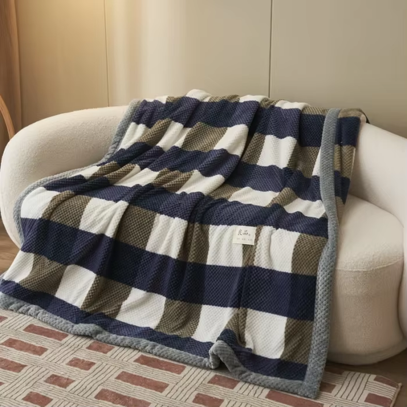 Knit Blanket Throw Soft Chenille Yarn Knitted Blanket Machine Washable Crochet Handmade Knit Throw Blanket for Couch Bed