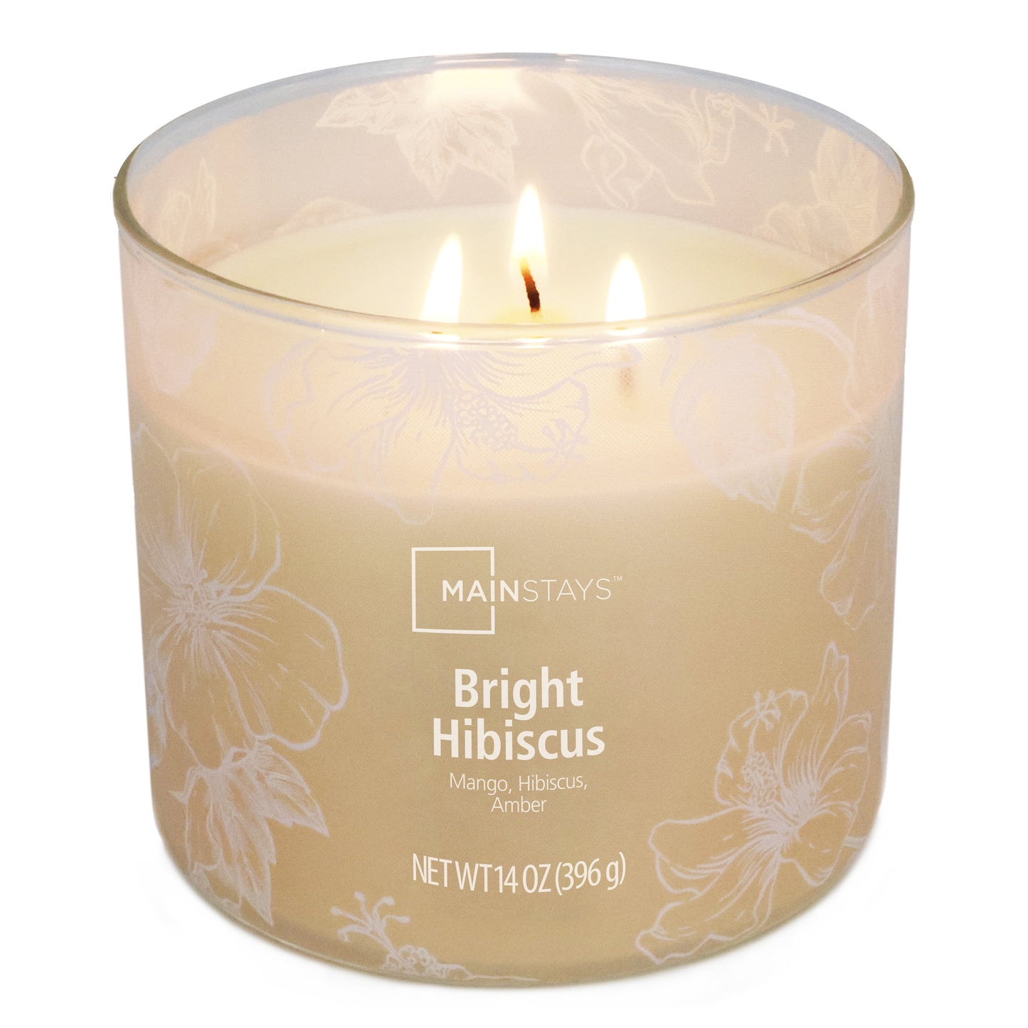 3-Wick Ombre Wrap Bright Hibiscus Scented Candle, 14 Oz