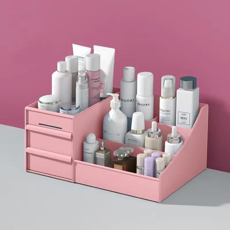 Makeup Jewelry Cosmetic Storage Box Large Capacity Plastic Drawer Organizer Boxes Nail Polish Organizer Cosmetics Organizers