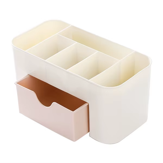 Makeup Organizers Double Layer Plastic Cosmetic Storage Box Drawers Jewelry Display Box Case Desktop Container Boxes Organizer