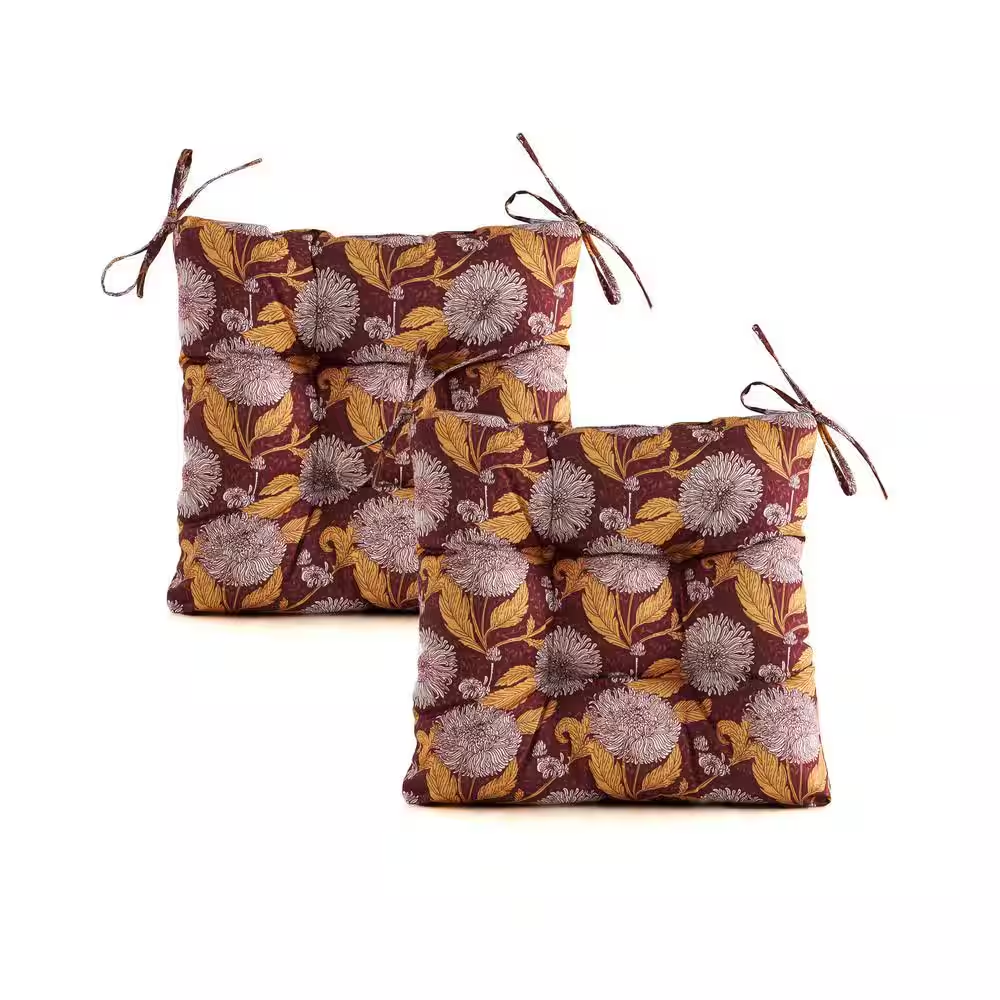 Outdoor Cushions round Back Seat Cushions Set of 2 Wicker Tufted Pillows for Outdoor Furniture Floral Red