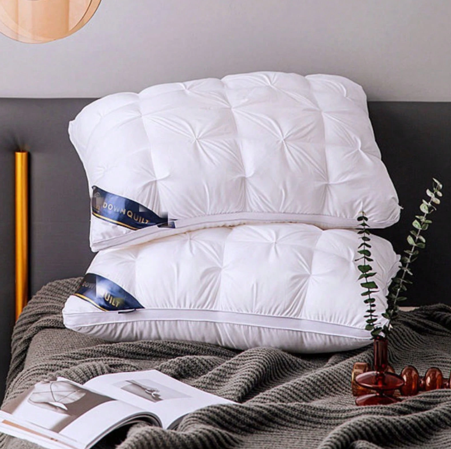 Queen Size Pillow Set of 2 Soft Gel Cushions for All Sleeping Positions-New