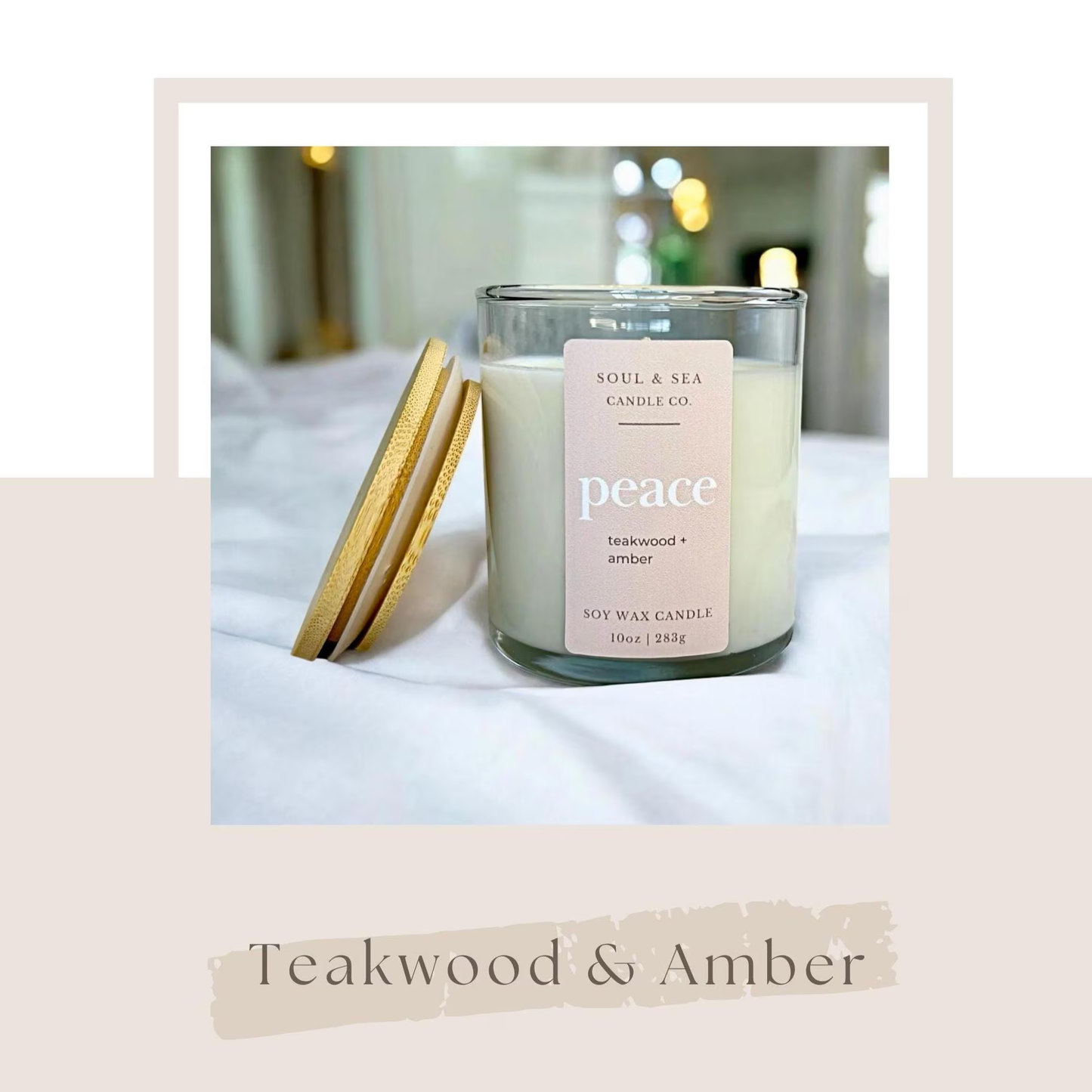 Soy Wax Aromatherapy Candle 10Oz: Lavender & Eucalyptus Scent