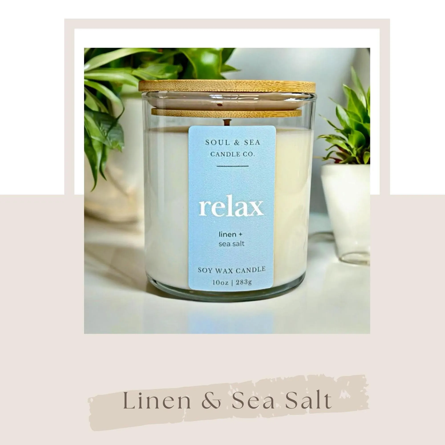 Soy Wax Aromatherapy Candle 10Oz: Lavender & Eucalyptus Scent