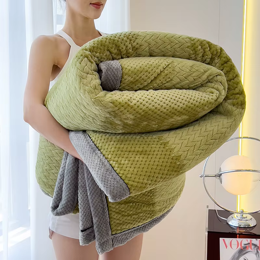 Spring Autumn Knitted Milk Velvet Blanket for Bed Grade a Skin-Friendly Soft Throws Blanket Comfortable Bedroom Double Bedspread