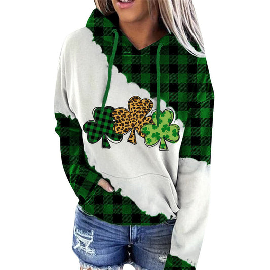 Lia St. Patrick's Day Shamrock Print Hoodie