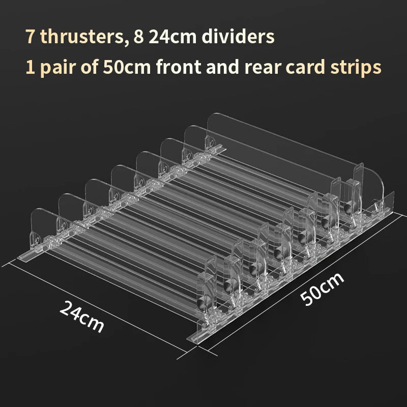 19Mm Supermarket Automatic Shelf Pusher Propeller Countertop Small Lipstick Nail Polish Perfume Classified Display Storage Rack