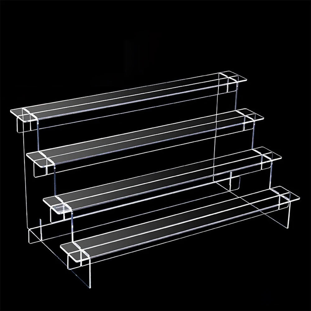 Clear Display Stand Figures Holder Blind Box Storage Perfume Cupcake Storage Shelf Organizer Jewellery Cosmetics Display Rack