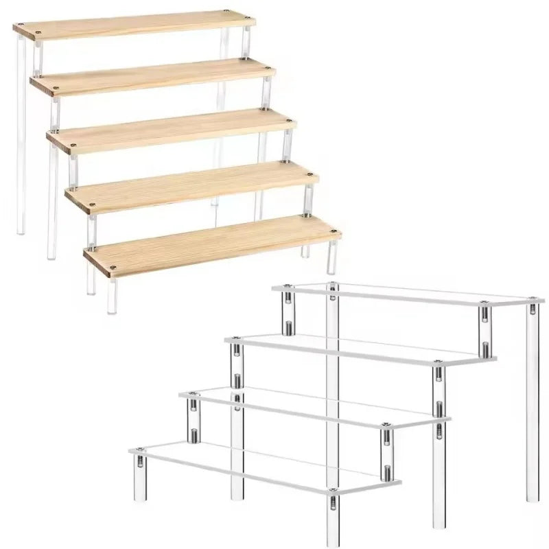 Clear Acrylic Display Stand for Anime Figures Cupcake Shelf Organizer Desserts Holder Jewels Display Risers Stand Perfume Stand