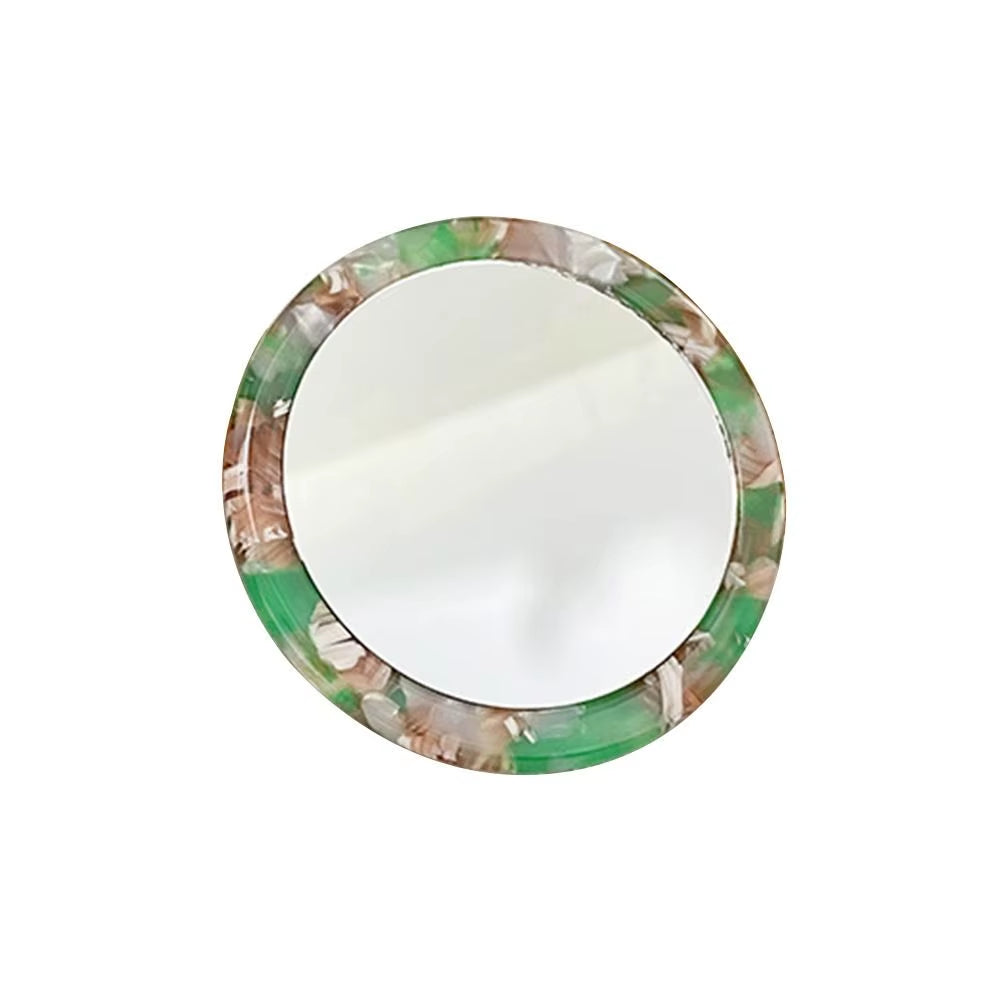 New Simple Acetate Mini round Mirror Makeup Mirror Cosmetic Vanity Mirror SPA Salon Compact Mirrors Portable Beauty Mirrors