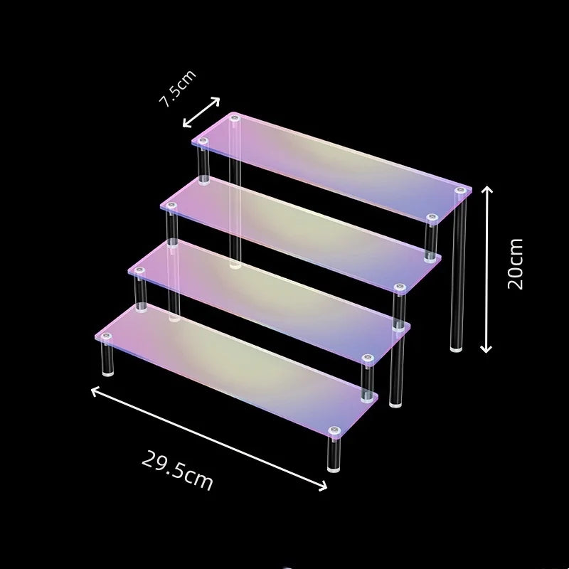 Clear Acrylic Display Stand for Anime Figures Cupcake Shelf Organizer Desserts Holder Jewels Display Risers Stand Perfume Stand