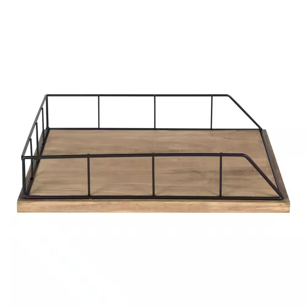 Benbrook Rustic Brown/Black Metal Letter Tray (2-Pack)