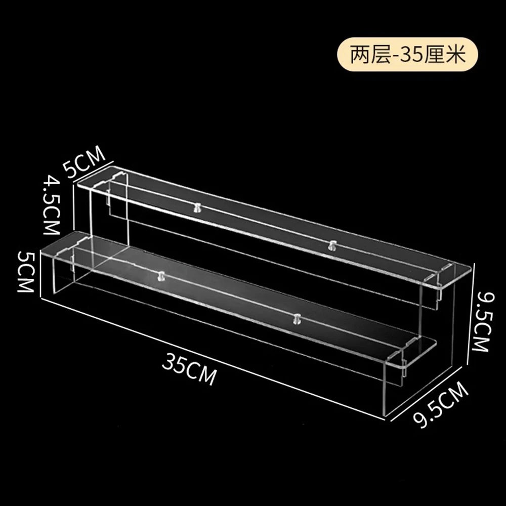 Clear Display Stand Figures Holder Blind Box Storage Perfume Cupcake Storage Shelf Organizer Jewellery Cosmetics Display Rack