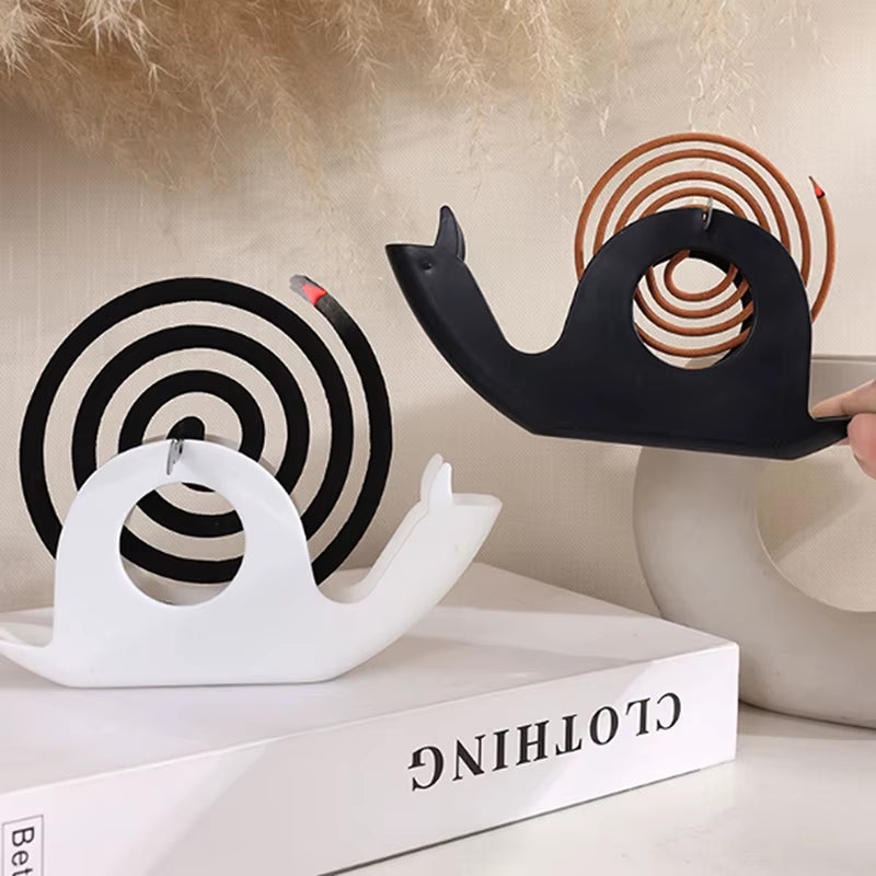 Incense Holders Coil Incense Burner Frame Plastic Mosquito Coil Holder Modern Repellent Incense Rack for Household Bedroom Patio