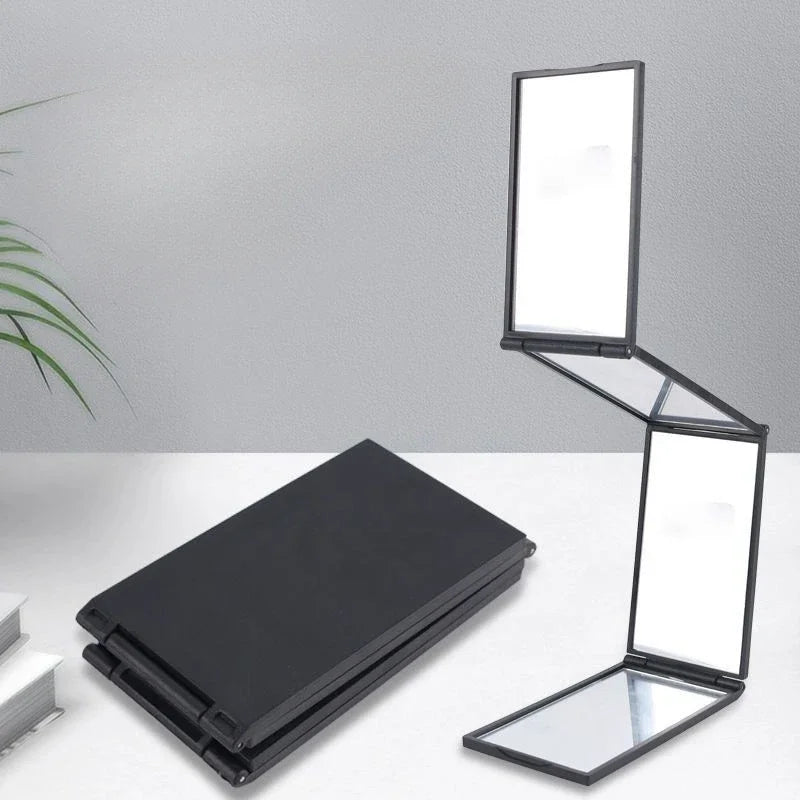 4 Way Mirror 360 Degree Handheld Desktop Portable Foldable Makeup Mirror for Self Hair Cutting Makeup Mirror Beauty Tool