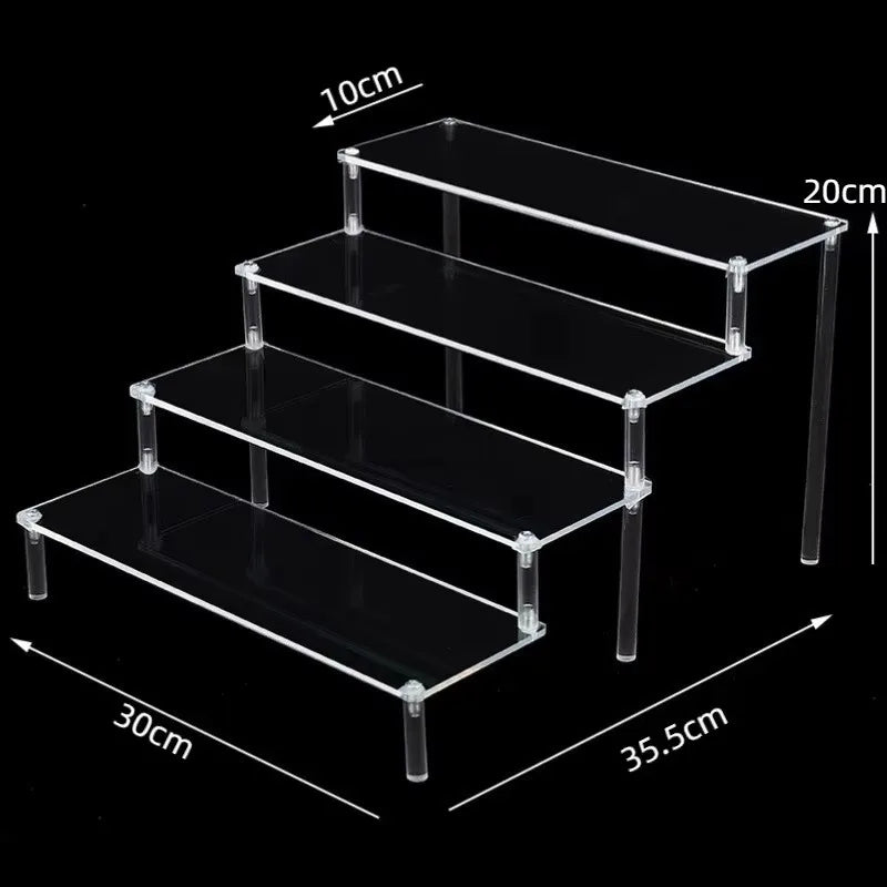 20-50Cm Acrylic Riser Display Riser Shelf for Figures Display Stand Display Cupcake Perfume Organizer Cologne Makeup Collection