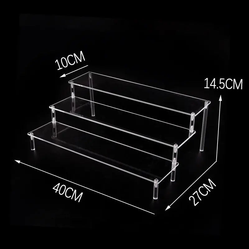 Acrylic Risers for Display 2-5 Tier Acrylic Display Stand Perfume ,Clear Cupcake Stand Holder for Figures Dessert Doll Shelves