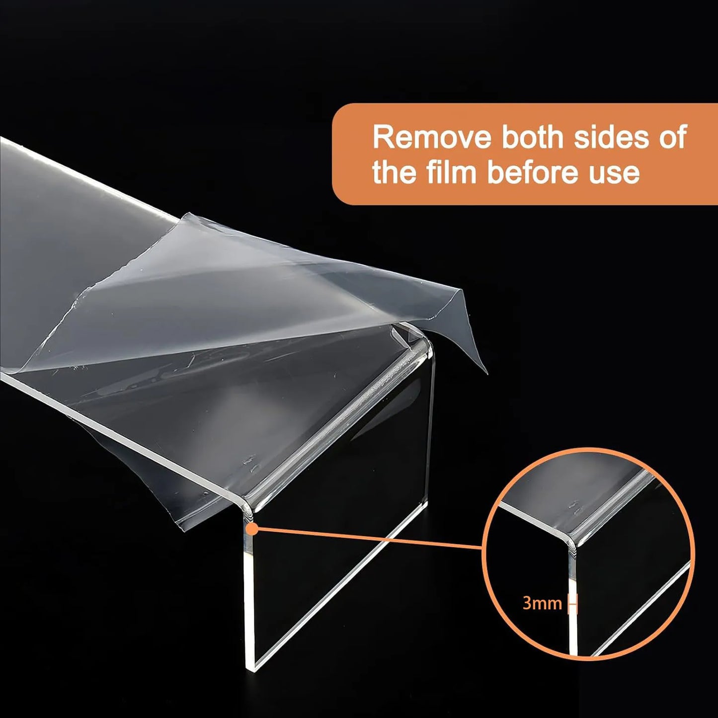 Clear Acrylic Display Stand for Cupcake, Jewellery and Perfume, U-Shape Display Shelf for Blind Box Toy, Action Figure