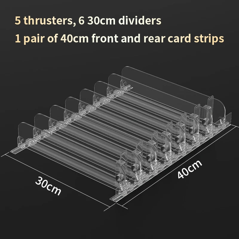 19Mm Supermarket Automatic Shelf Pusher Propeller Countertop Small Lipstick Nail Polish Perfume Classified Display Storage Rack