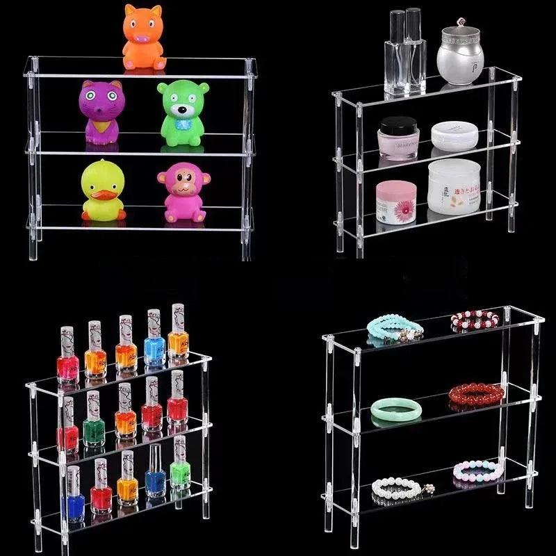 Vertical Acrylic Display Riser,Perfume Stand Organizer,Clear Display Shelf for Cosmetics,Cupcake,Action Figures,Pop Mart Dolls