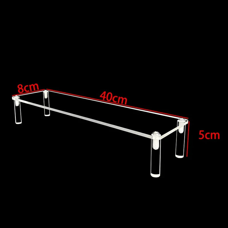 1-4 Layers Acrylic Display Stand Durable Display Rack for Cupcake Perfume Doll Transparent Trapezoidal Blind Boxes Storage Shelf