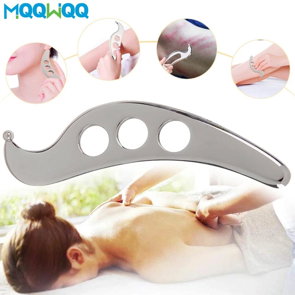 1PC Stainless Steel Muscle Scraper Massage Tool Gua Sha Iastm for Deep Tissue Scraping for Myofascial Release,Muscle Pain Relief