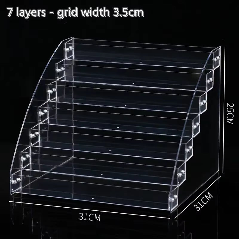 Transparent Acrylic Perfume Display Rack Multi-Layer Nail Polish Storage Rack Ladder Desktop Toy Display Rack Shop Display Tool