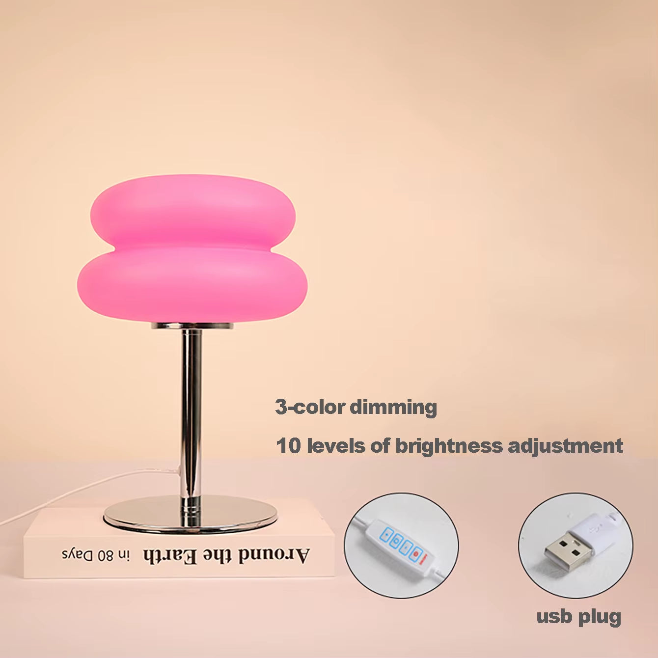 Table Lamp Bedroom Room Lamps USB Plug LED Mushroom Table Lamp Living Room Dining Room Ambient Lighting(Not Glass)