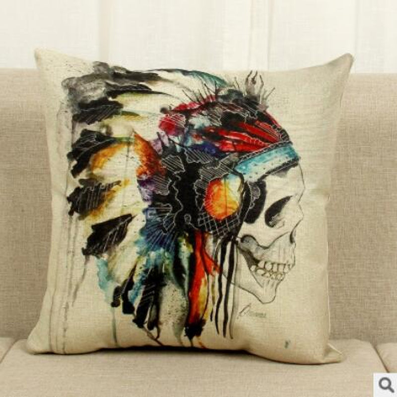 New Fabric Cushions, Skull Pattern