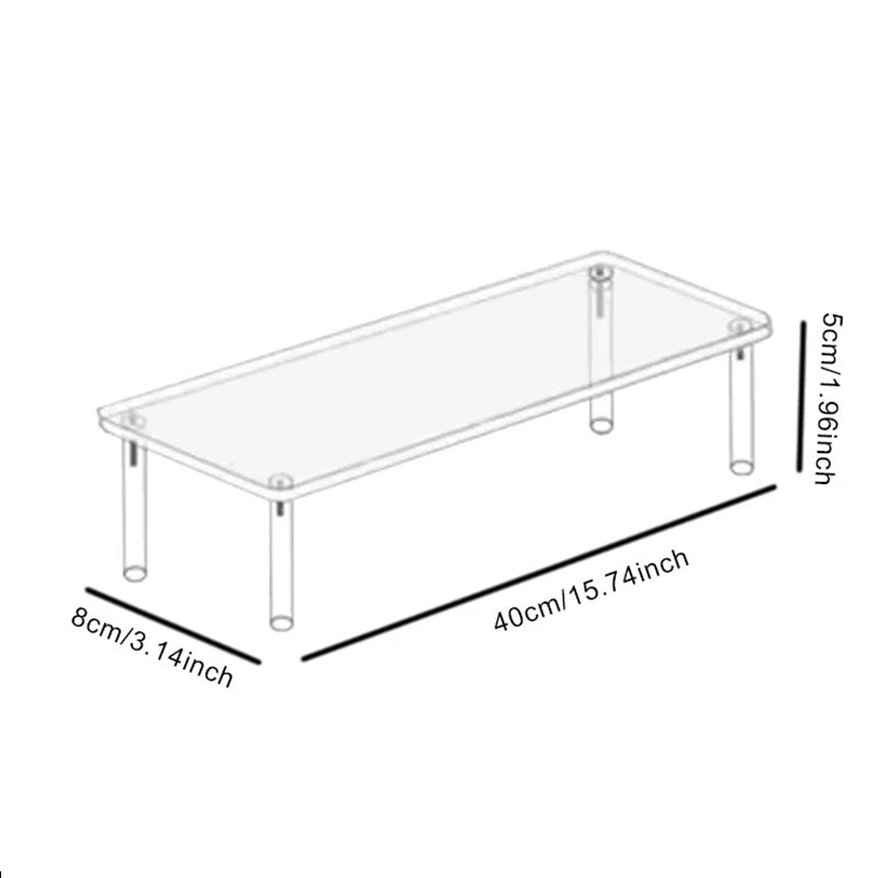 1-4Layer Acrylic Display Stand Durable Display Rack for Cupcake Perfume Doll Transparent Trapezoidal Blind Box Storage Shelf