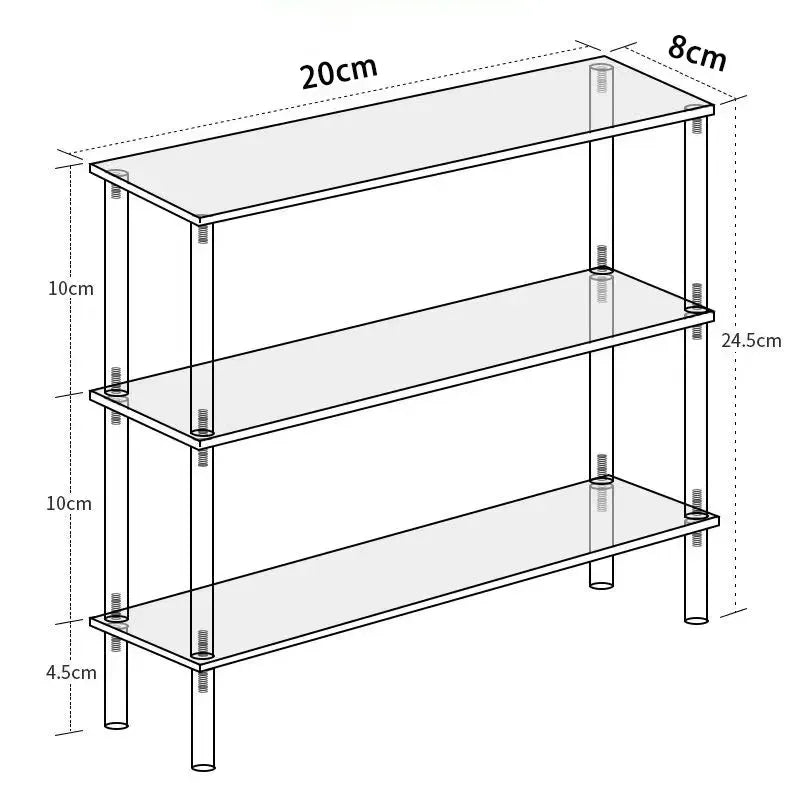 Vertical Acrylic Display Riser,Perfume Stand Organizer,Clear Display Shelf for Cosmetics,Cupcake,Action Figures,Pop Mart Dolls