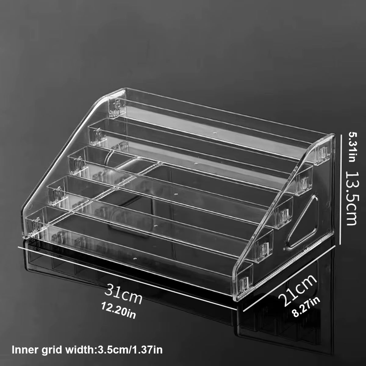 1Pc Acrylic Multilayer Ladder Transparent Perfume Display Shelf Cosmetics Store Display Shelf Is Suitable for Lipstick Organizer
