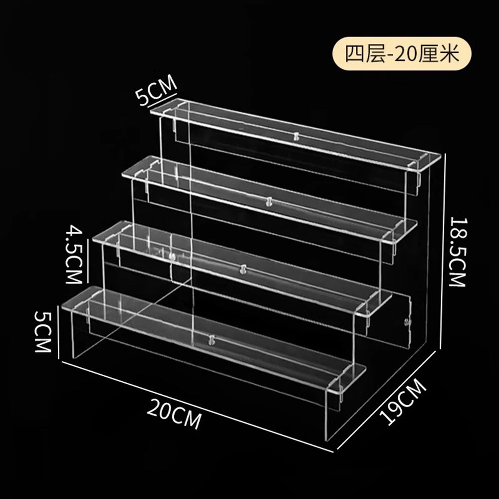 Clear Display Stand Figures Holder Blind Box Storage Perfume Cupcake Storage Shelf Organizer Jewellery Cosmetics Display Rack