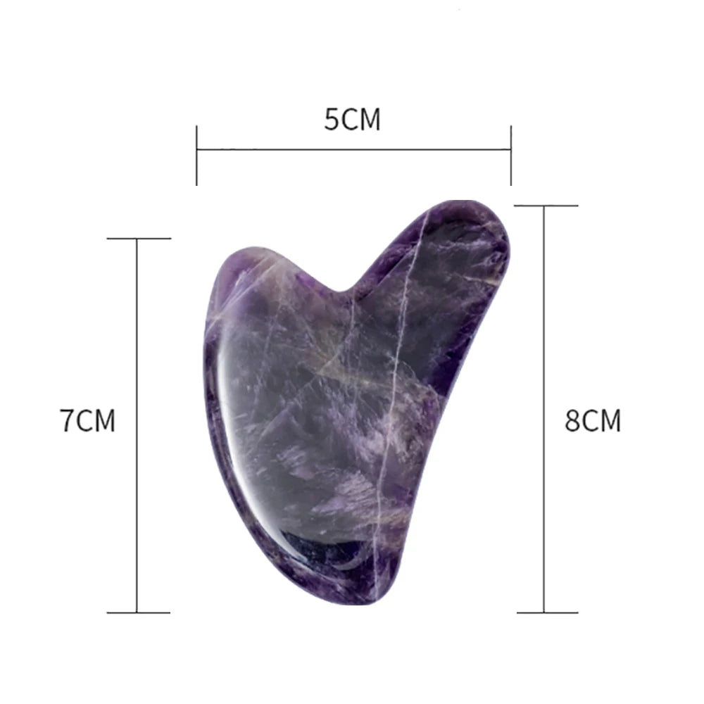 Natural Jade Stone Gua Sha Massage Board Rose Quartz Guasha Plate Jade Face Massager Scrapers Tools for Face Neck Back Body