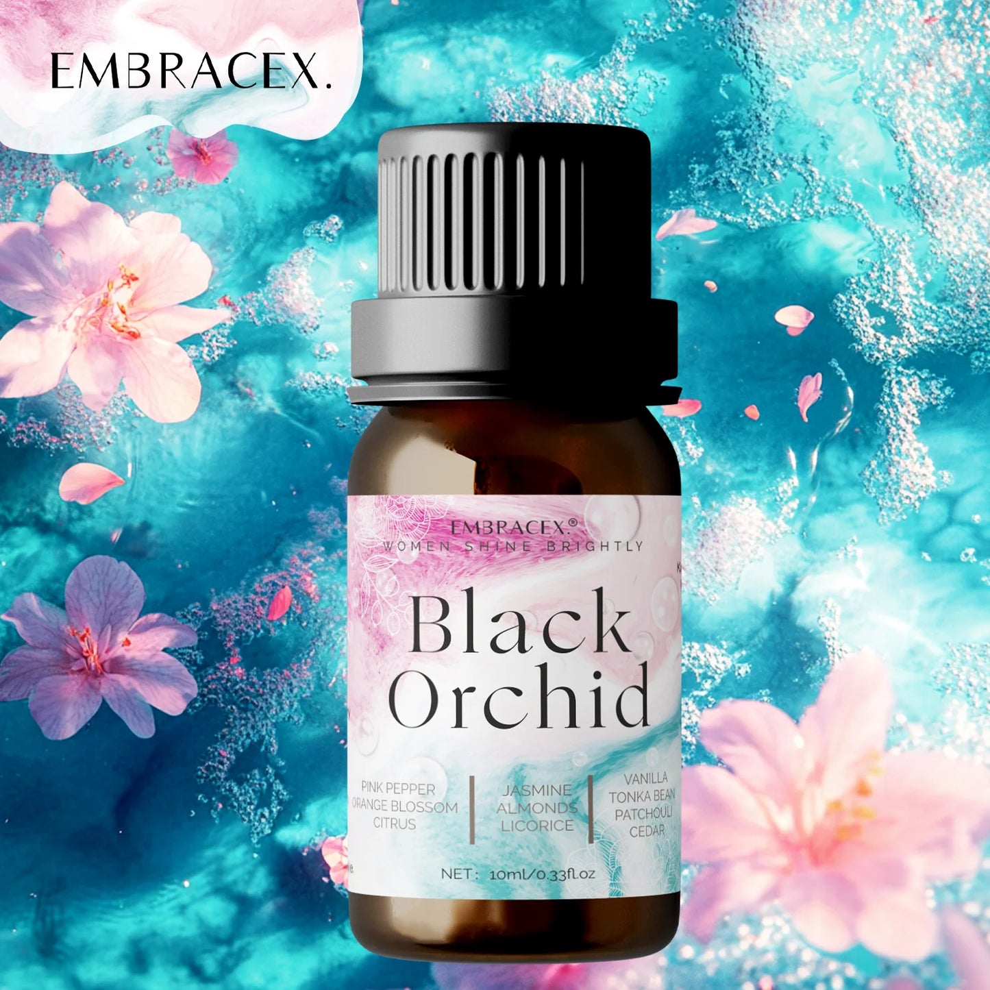 10Ml Black Orchid Essential Oil Women'S Essential Oils Perfume Oils Long Lasting Scent DIY Candle/Soap Skin Care Holiday Gifts