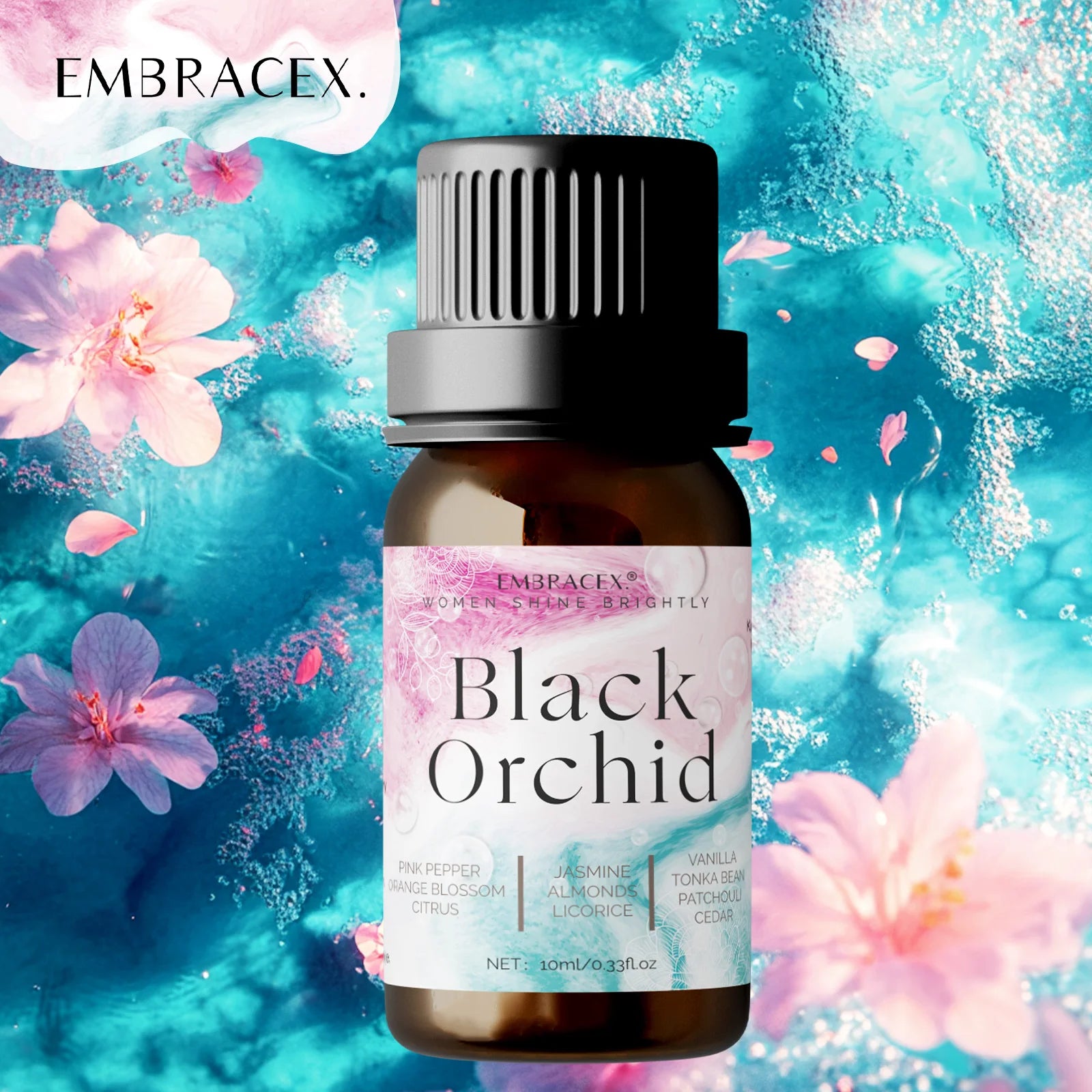 10Ml Black Orchid Essential Oil Women'S Essential Oils Perfume Oils Long Lasting Scent DIY Candle/Soap Skin Care Holiday Gifts